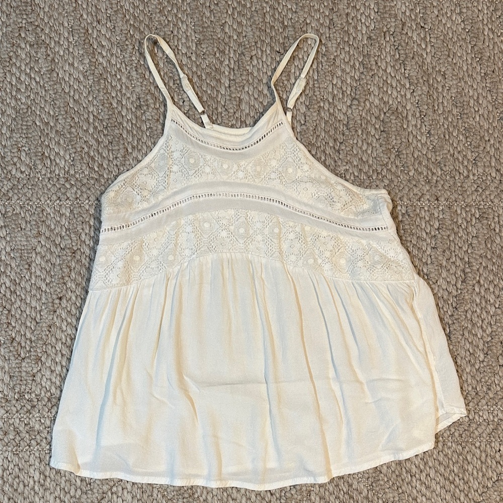 White Boho Tank Top